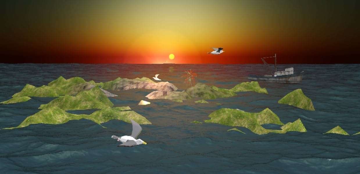 Using Perlin Noise & GPU Shaders to emulate Ocean in WebGL