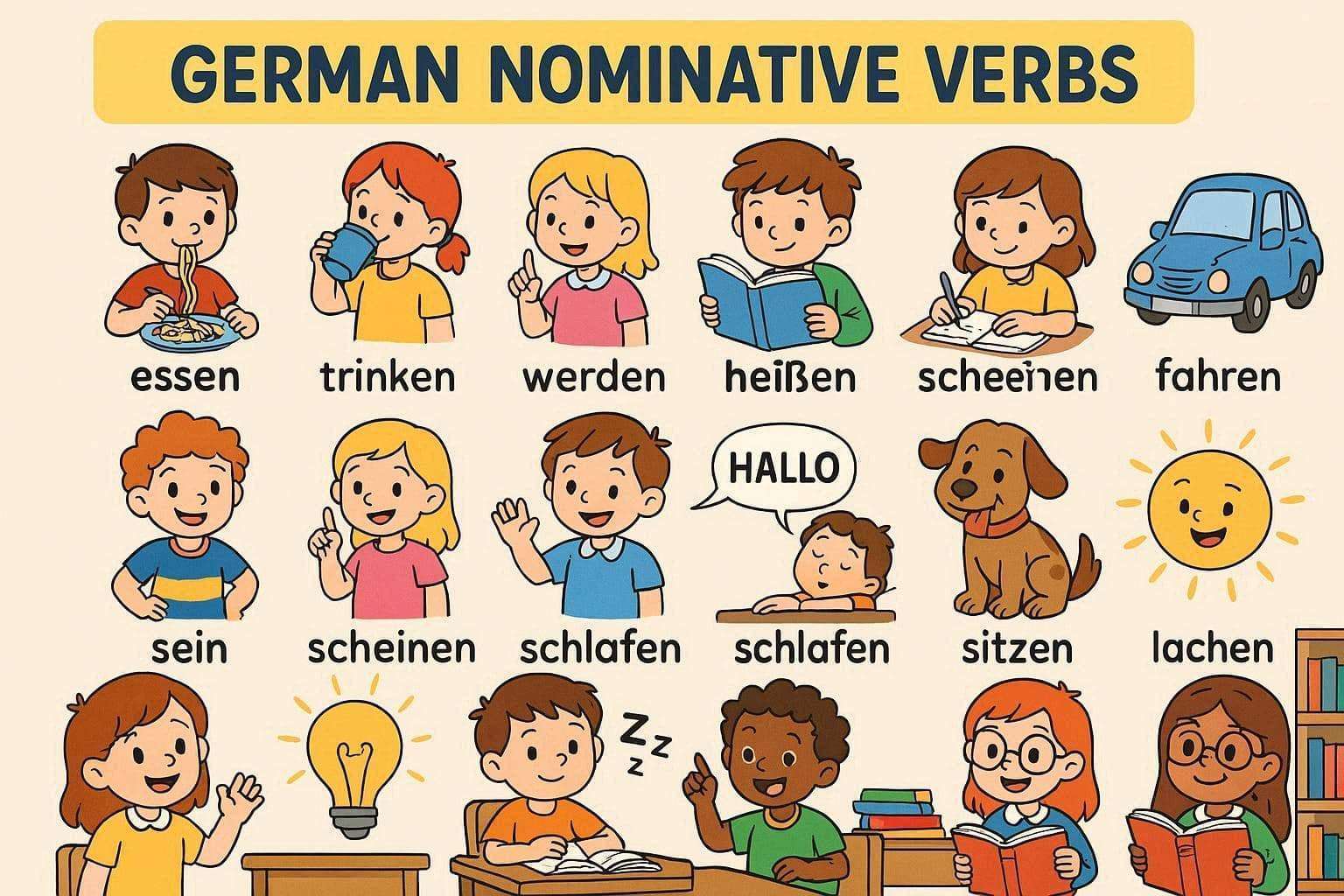Cover Image for 1. 👤 Nominativ Verbs List 📖