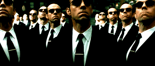 Agent Smith multiplying into many identical agents in The Matrix Reloaded