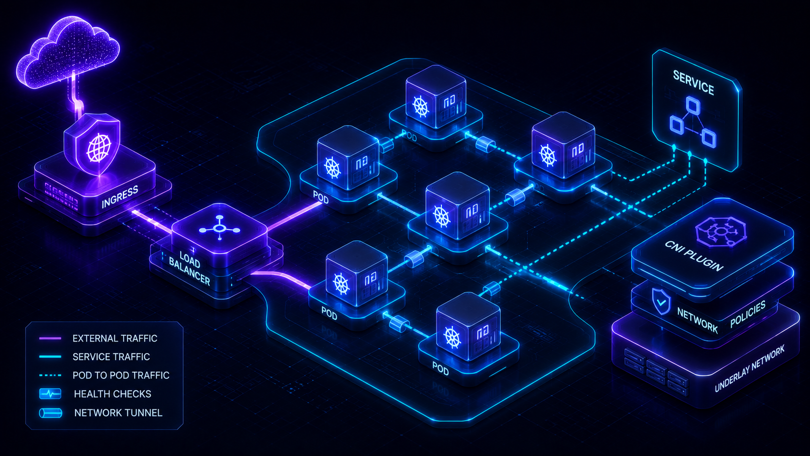 Cover Image for Kubernetes Networking: Pods, Services, Ingress, and CNI