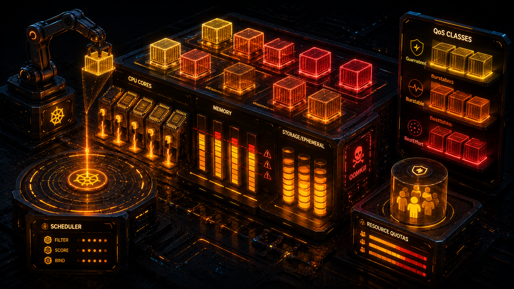 Cover Image for Kubernetes Resource Allocation: Requests, Limits, QoS, and Quotas