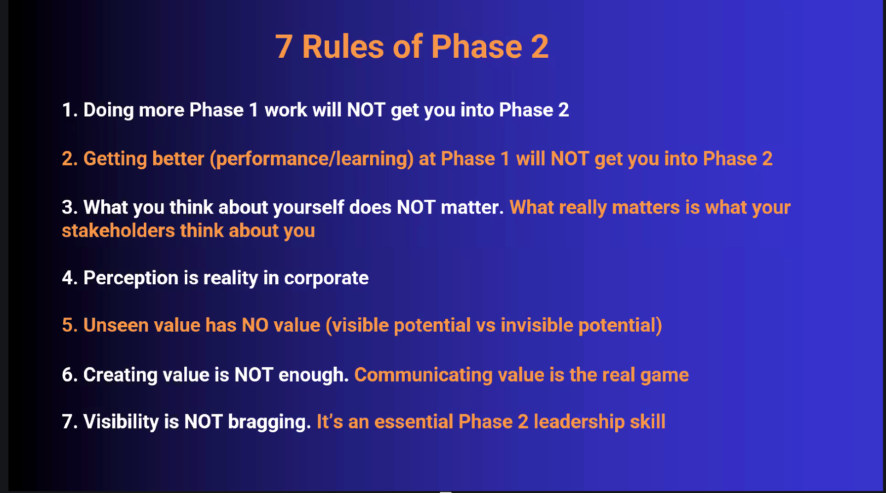 The 7 Rules of Phase Two