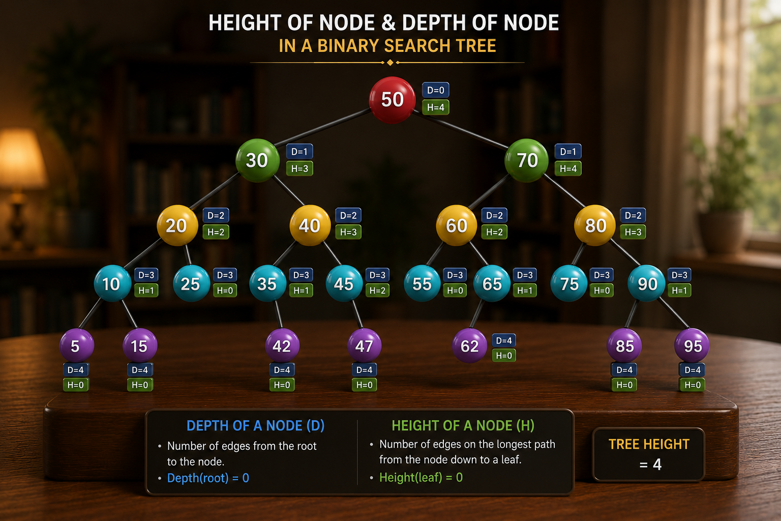 Tree Height & Depth