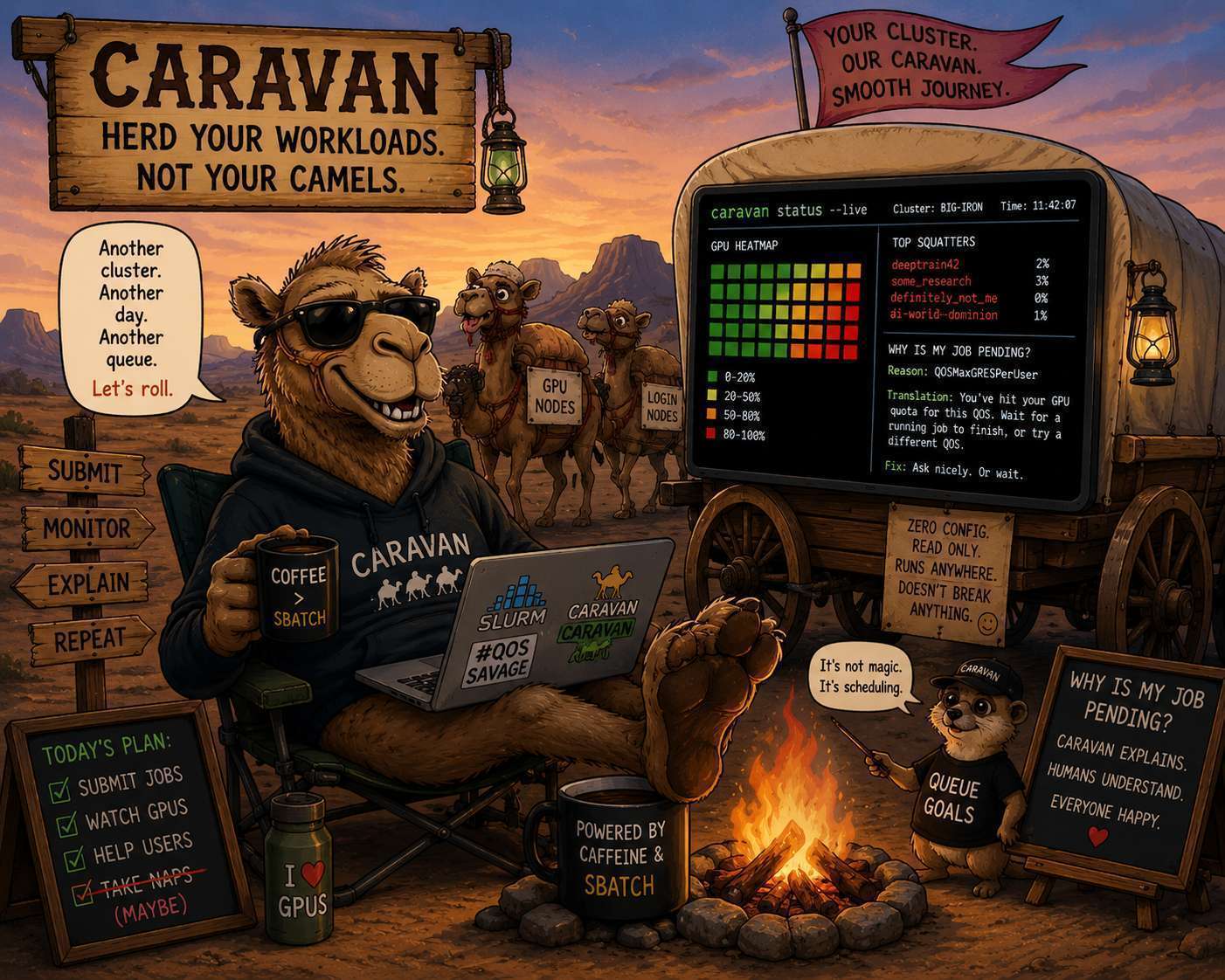 Cover Image for Caravan — Local SLURM Cluster CLI