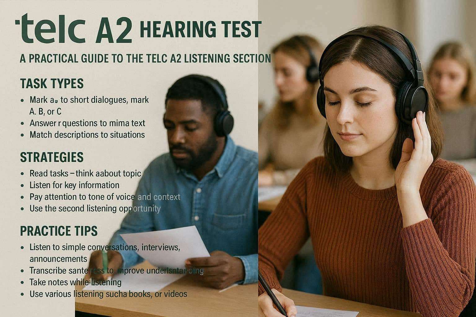 Cover Image for telc A2 – Hörverstehen (Listening) 🎧