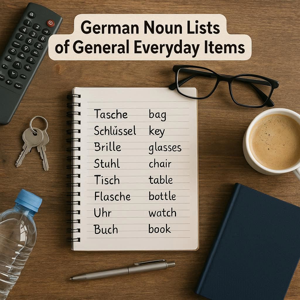 Cover Image for Alltagsgegenstände 🏠📱 – Everyday German Nouns (Substantive) 📚