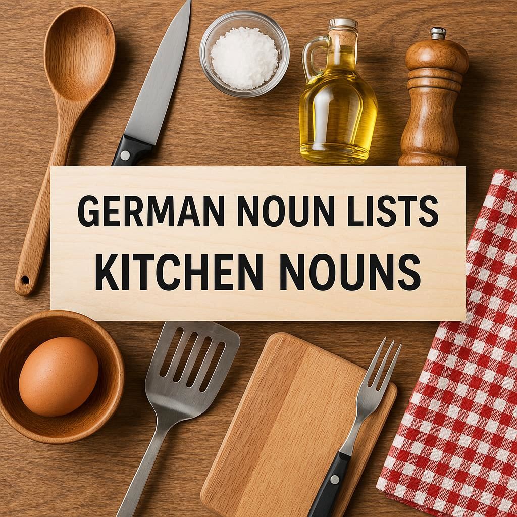 Cover Image for Küchenutensilien 🍽️ – German Nouns (Substantive) 📚