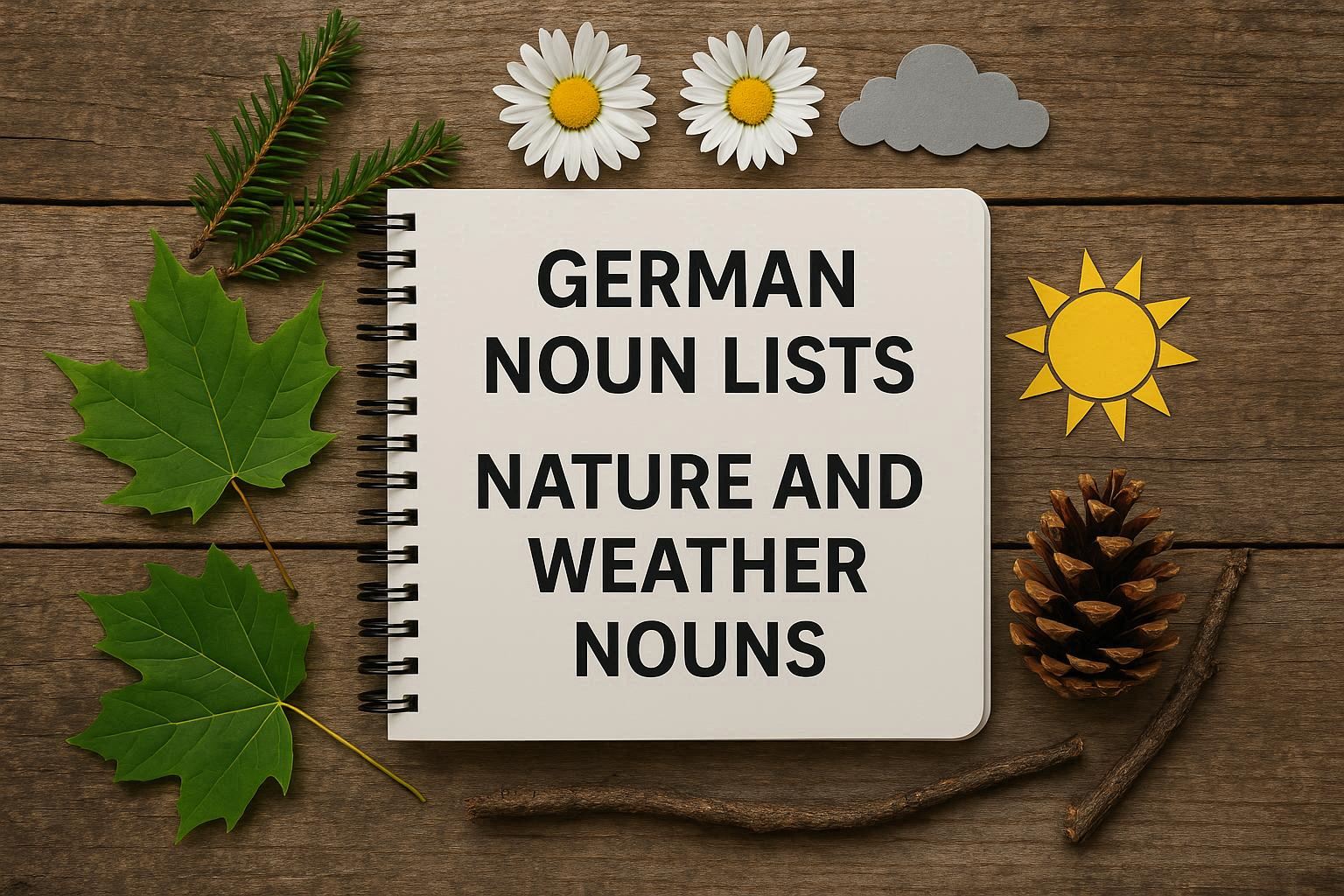 Cover Image for Natur & Wetter 🌳☀️ – German Nouns (Substantive) 📚