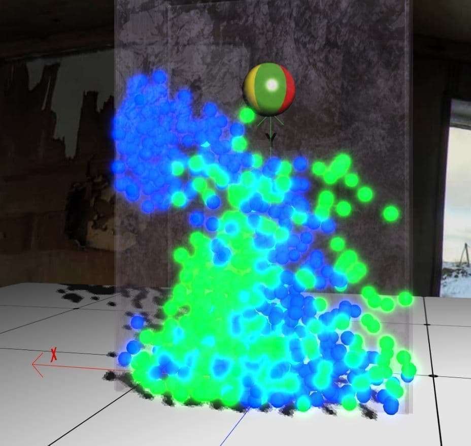 A real-time fluid simulation using particle systems to visualize dynamic flow and interaction.